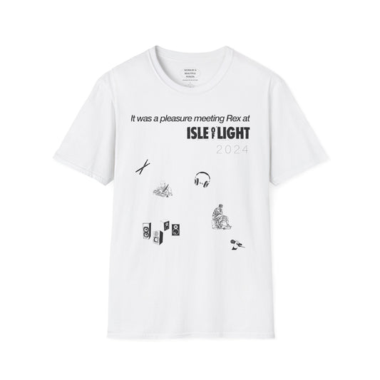 It was a pleasure meeting Rex at Isle of Light 2024 - Unisex Softstyle T-Shirt