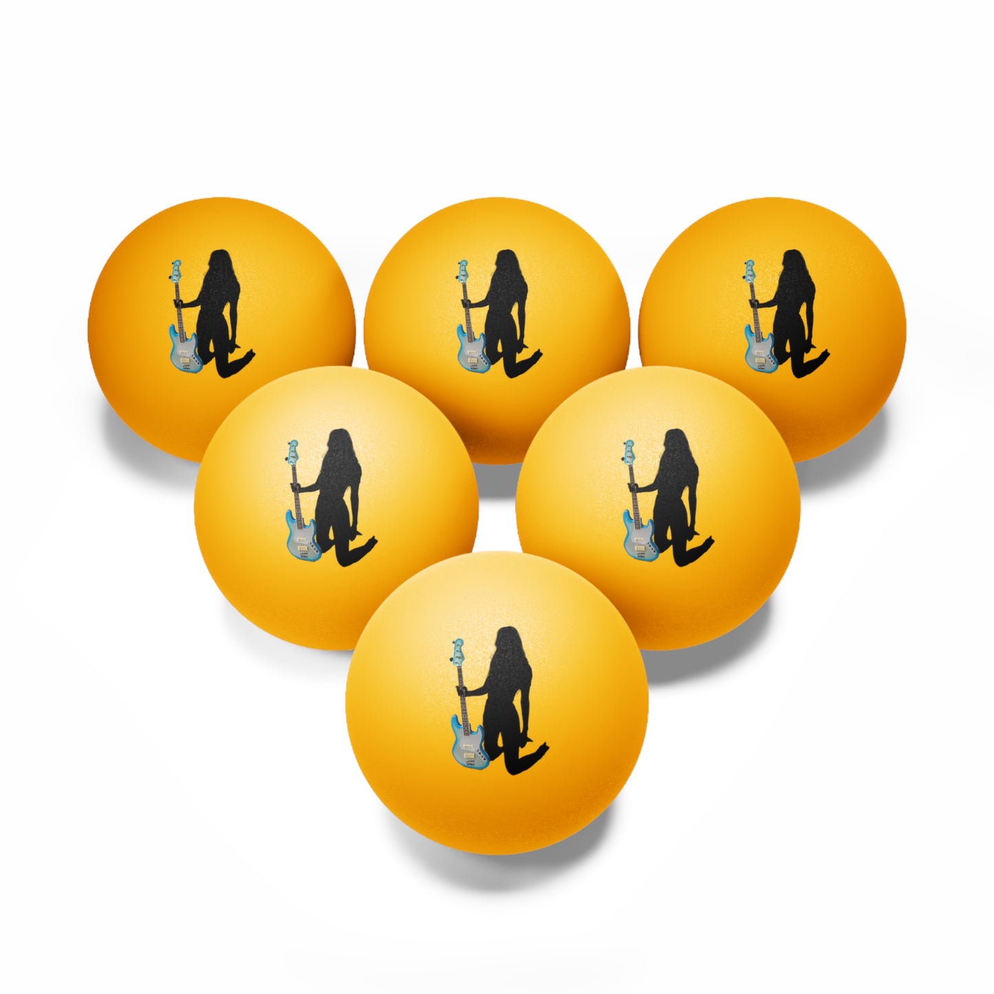 Blu Silhouette - Ping Pong Balls, 6 pcs