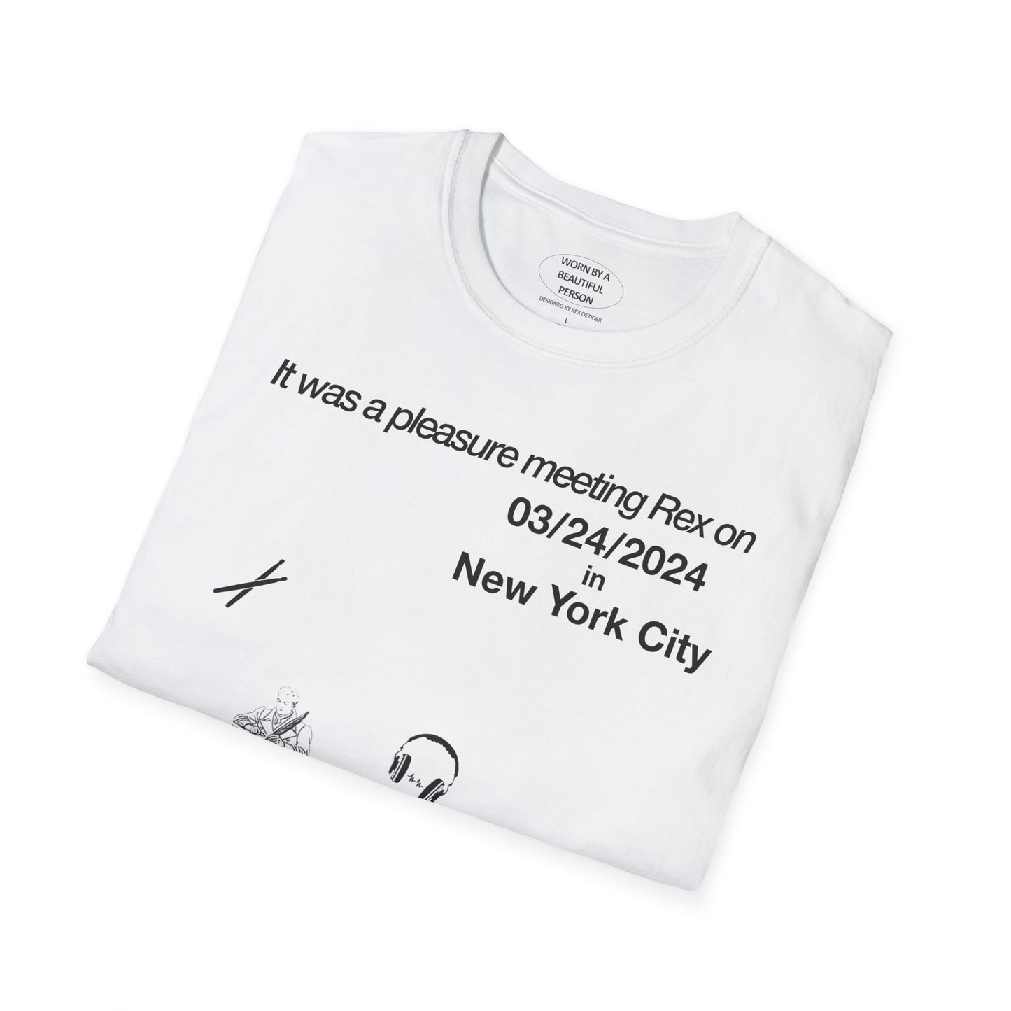 It was a pleasure meeting Rex on 3/24/2024 in New York City - Unisex Softstyle T-Shirt