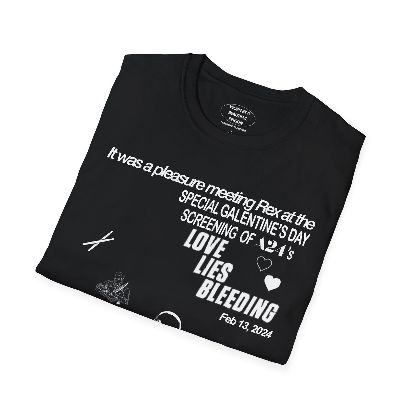 It was a pleasure meeting Rex at the Love Lies Bleeding Screening - Unisex Softstyle T-Shirt