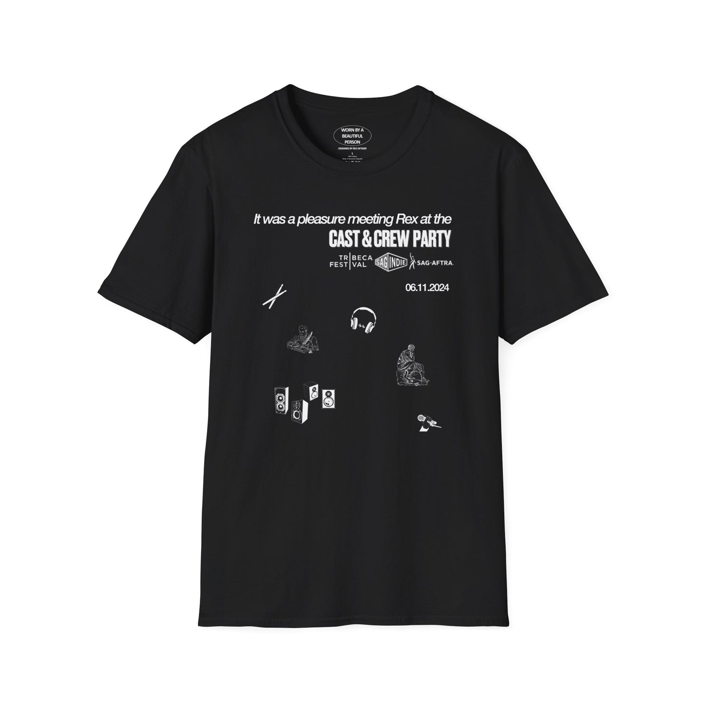 It was a pleasure meeting Rex at the cast & crew party - Unisex Softstyle T-Shirt