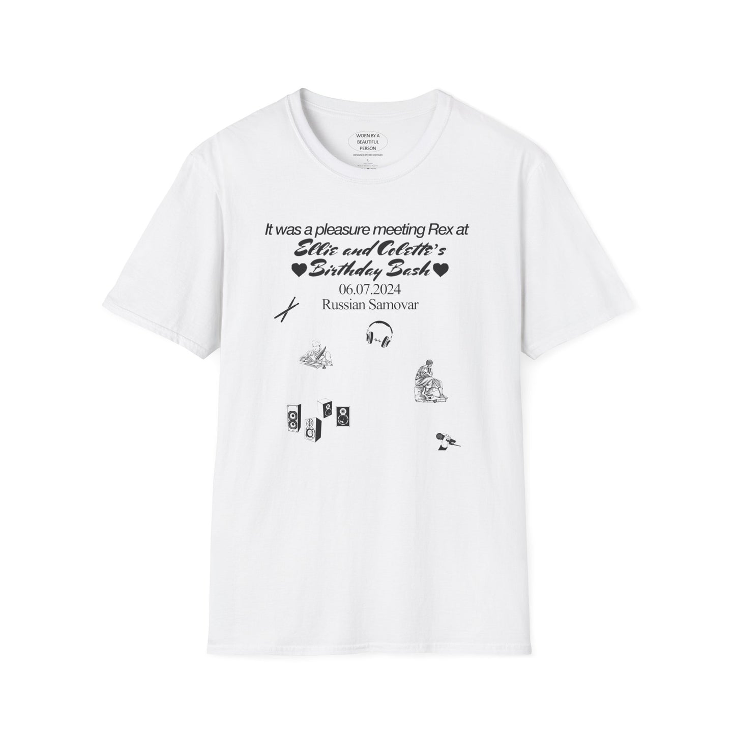 It was a pleasure meeting Rex at Ellie and Colette's Birthday Bash - Unisex Softstyle T-Shirt