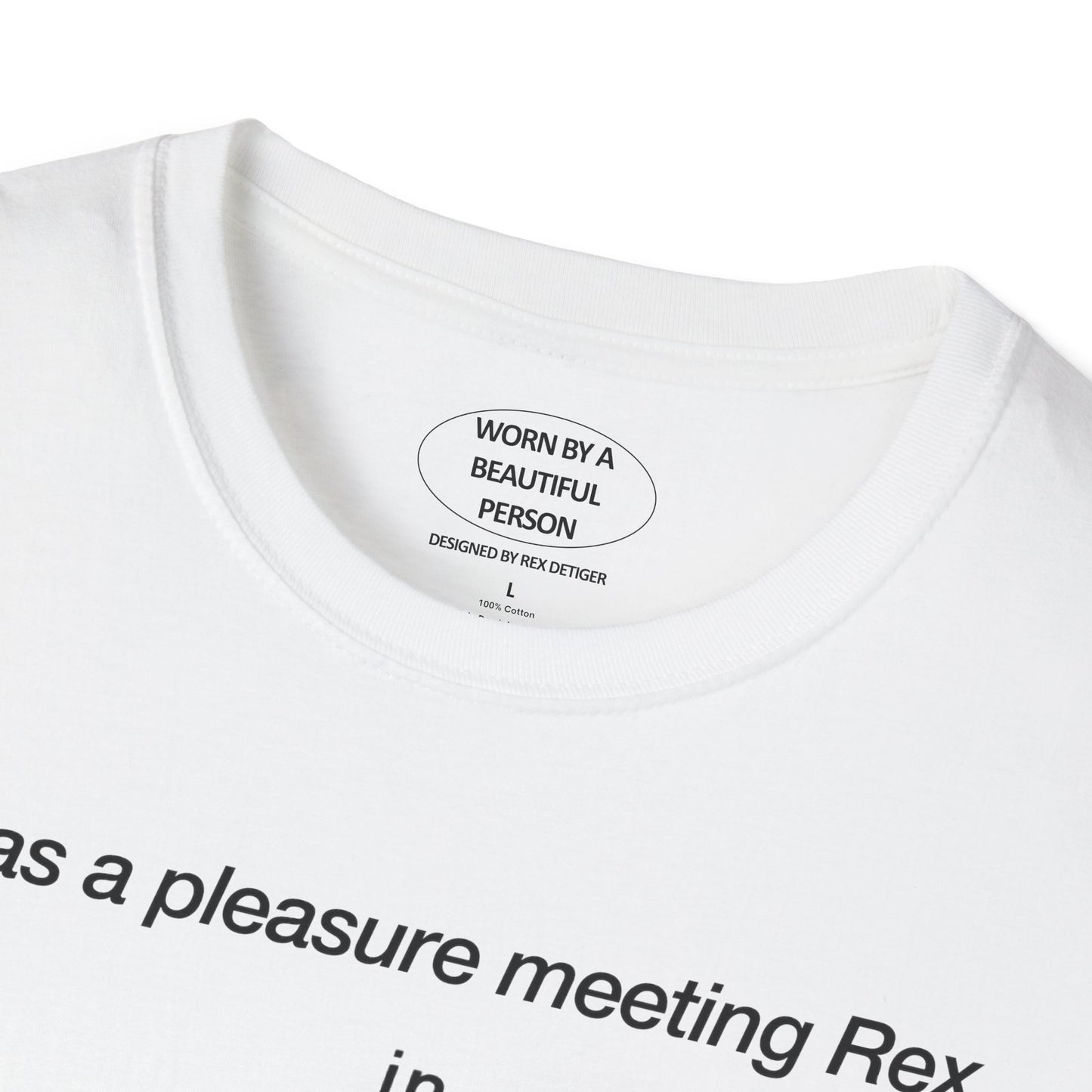 It was a pleasure meeting Rex in the rain - Unisex Softstyle T-Shirt