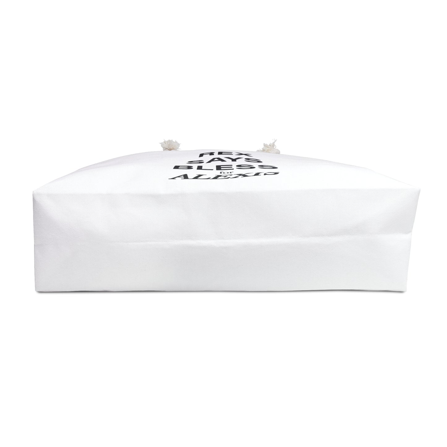 Rex says Bless for Alexis Weekender Bag WHITE