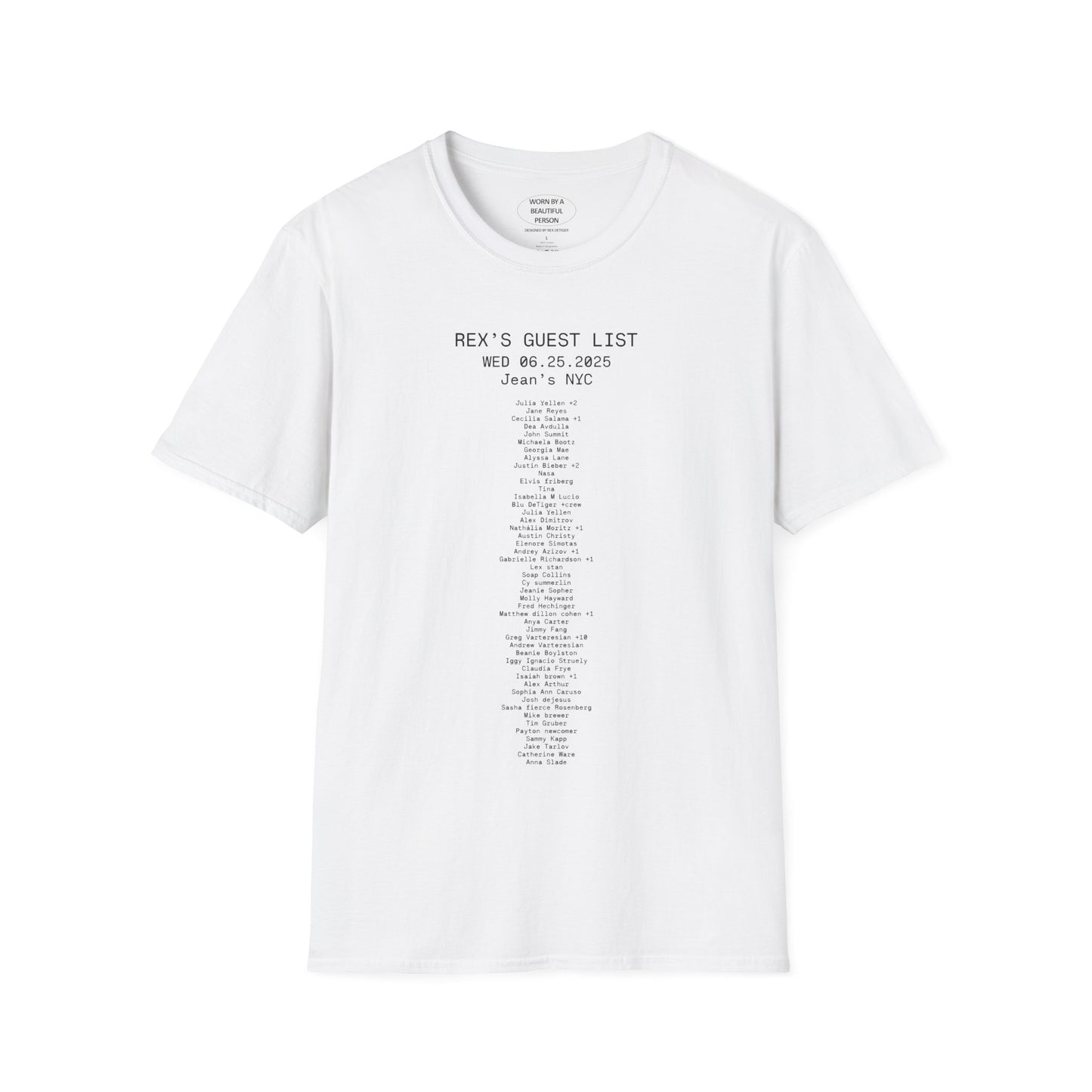 Rex’s Guest List T Shirt 06.15.2025 Jeans NYC