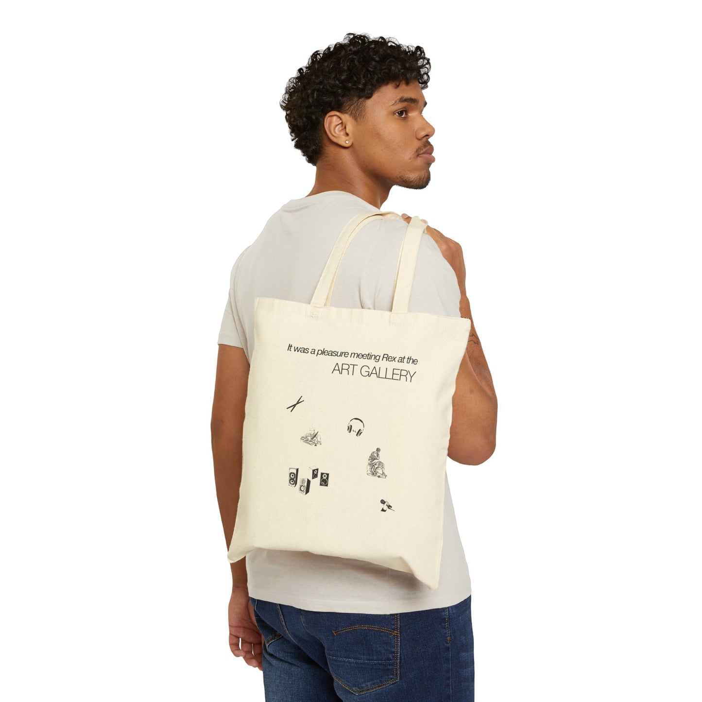 It was a pleasure meeting Rex at the ART GALLERY - Cotton Canvas Tote Bag