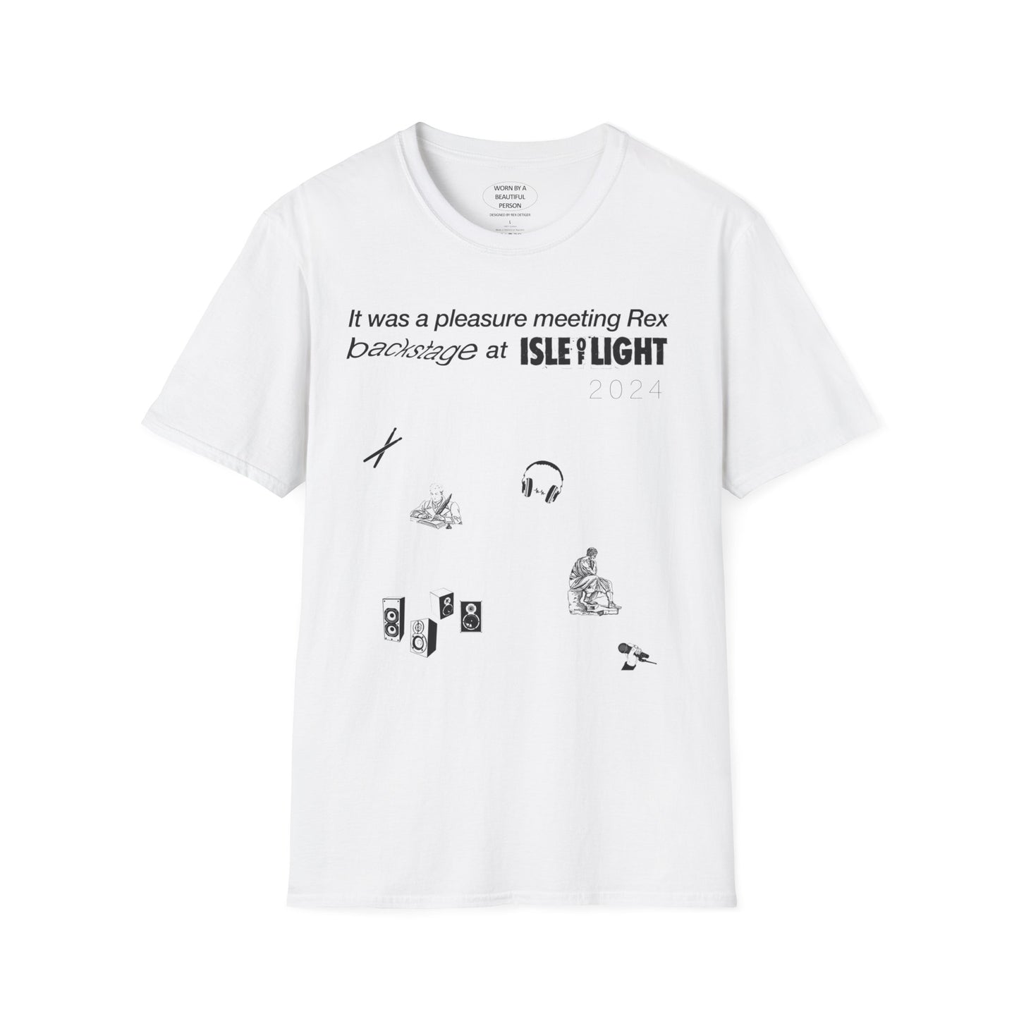 It was a pleasure meeting Rex backstage at Isle of Light 2024 - Unisex Softstyle T-Shirt