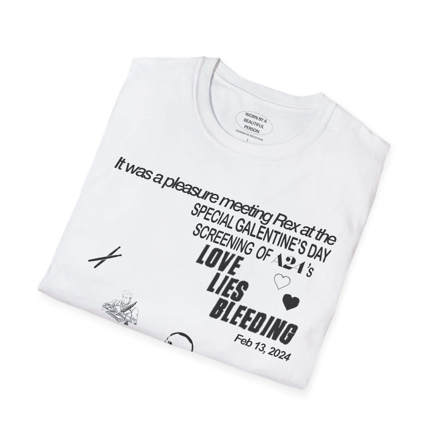 It was a pleasure meeting Rex at the Love Lies Bleeding Screening - Unisex Softstyle T-Shirt