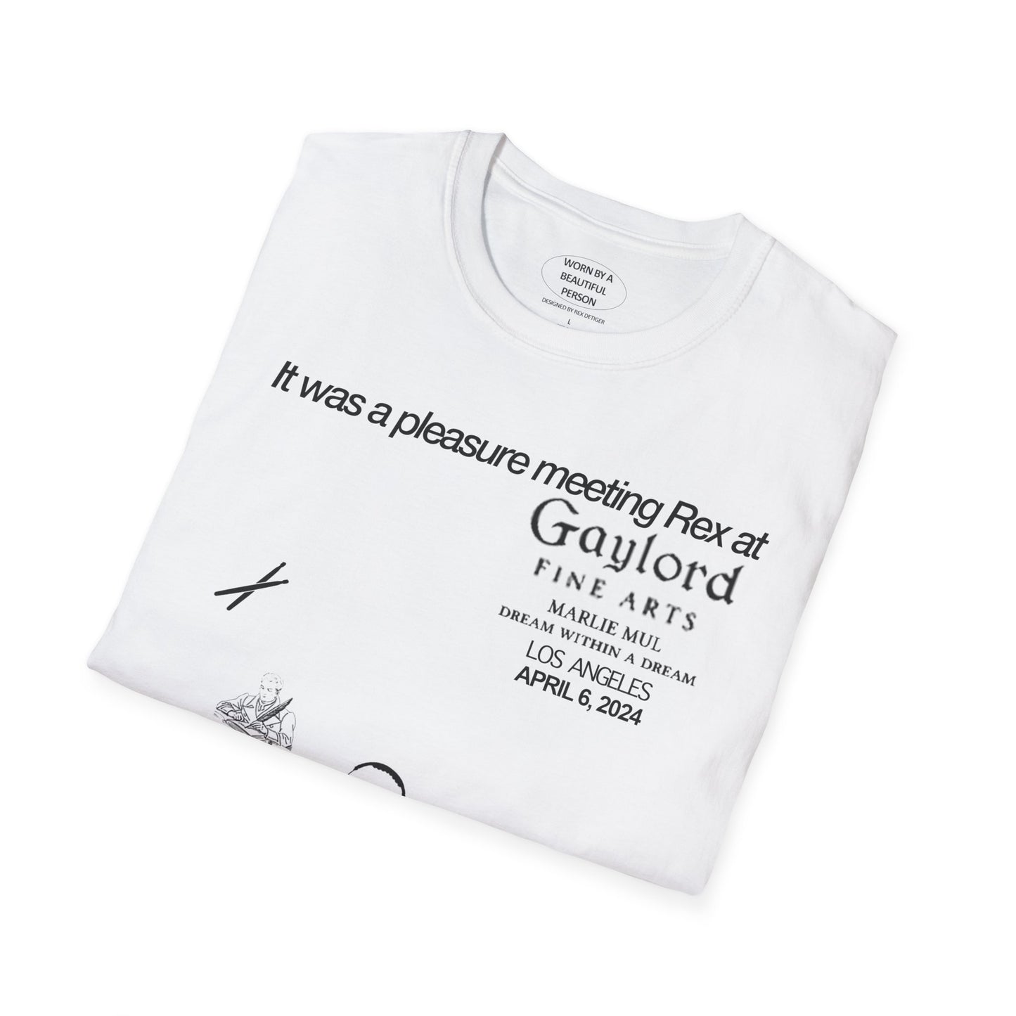 It was a pleasure meeting Rex at Gaylord Fine Arts  - Unisex Softstyle T-Shirt