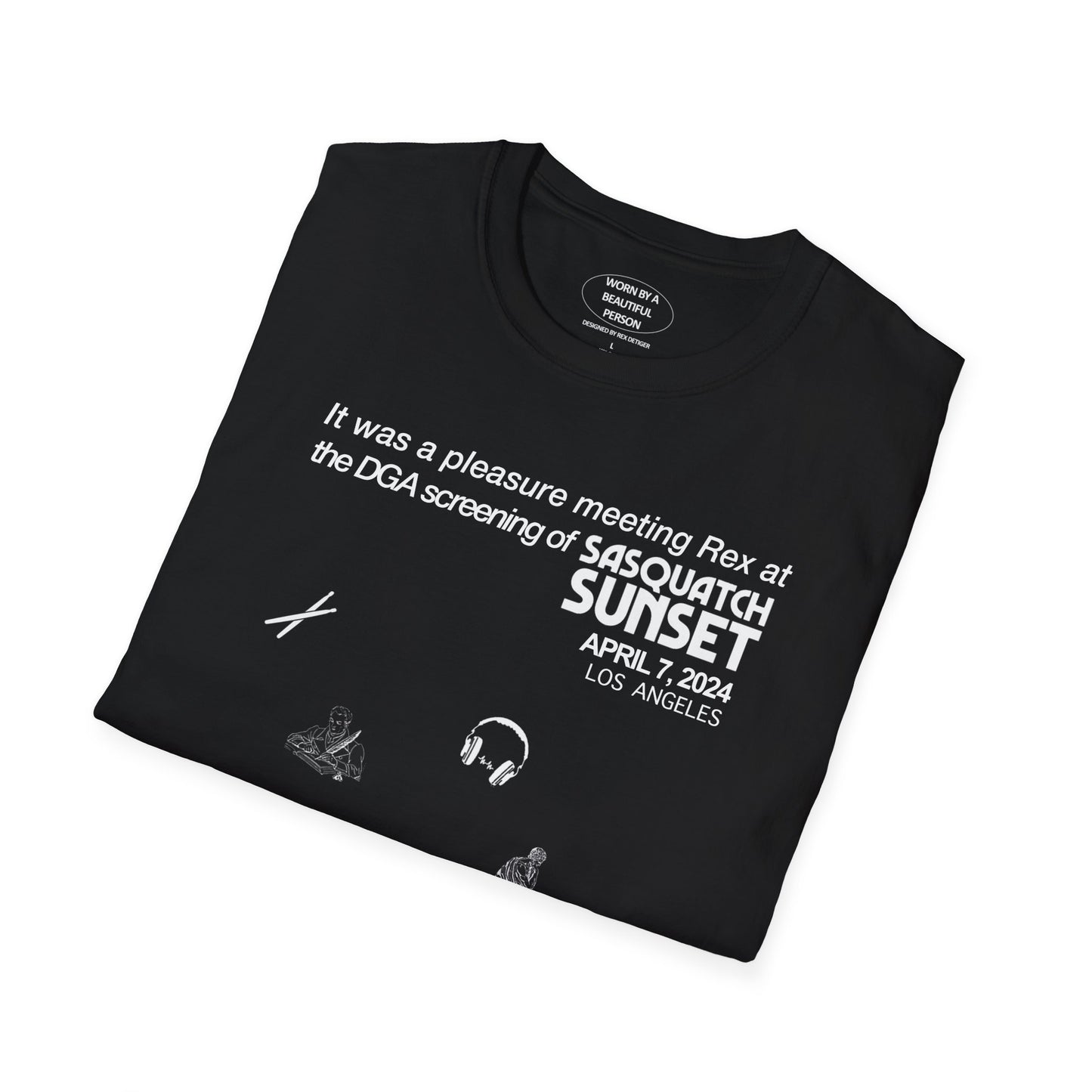 It was a pleasure meeting Rex at the DGA screening of Sasquatch Sunset  - Unisex Softstyle T-Shirt