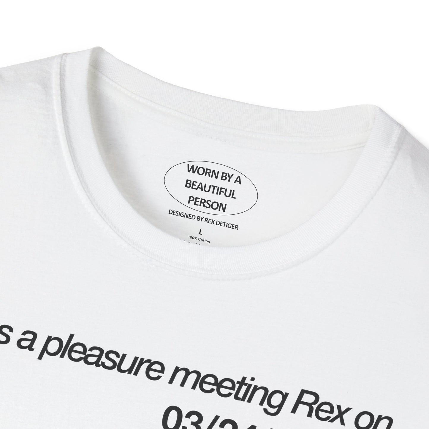 It was a pleasure meeting Rex on 3/24/2024 in New York City - Unisex Softstyle T-Shirt