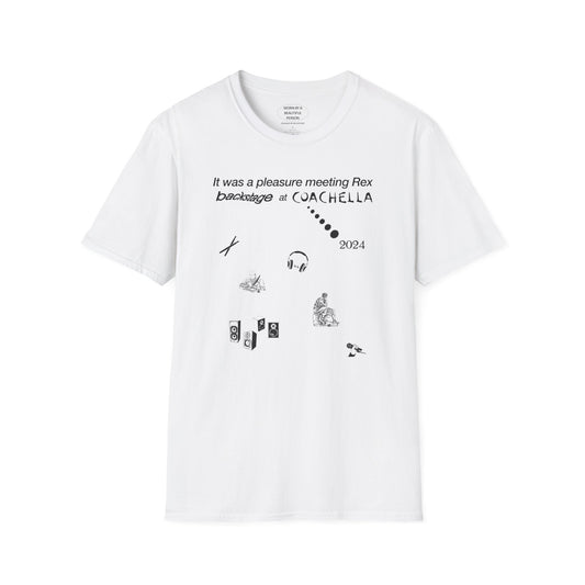 It was a pleasure meeting Rex backstage at Coachella 2024 - Unisex Softstyle T-Shirt