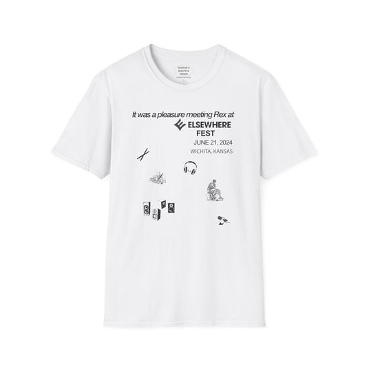 It was a pleasure meeting Rex at Elsewhere Fest June 21 2024 Wichita Kansas - Unisex Softstyle T-Shirt