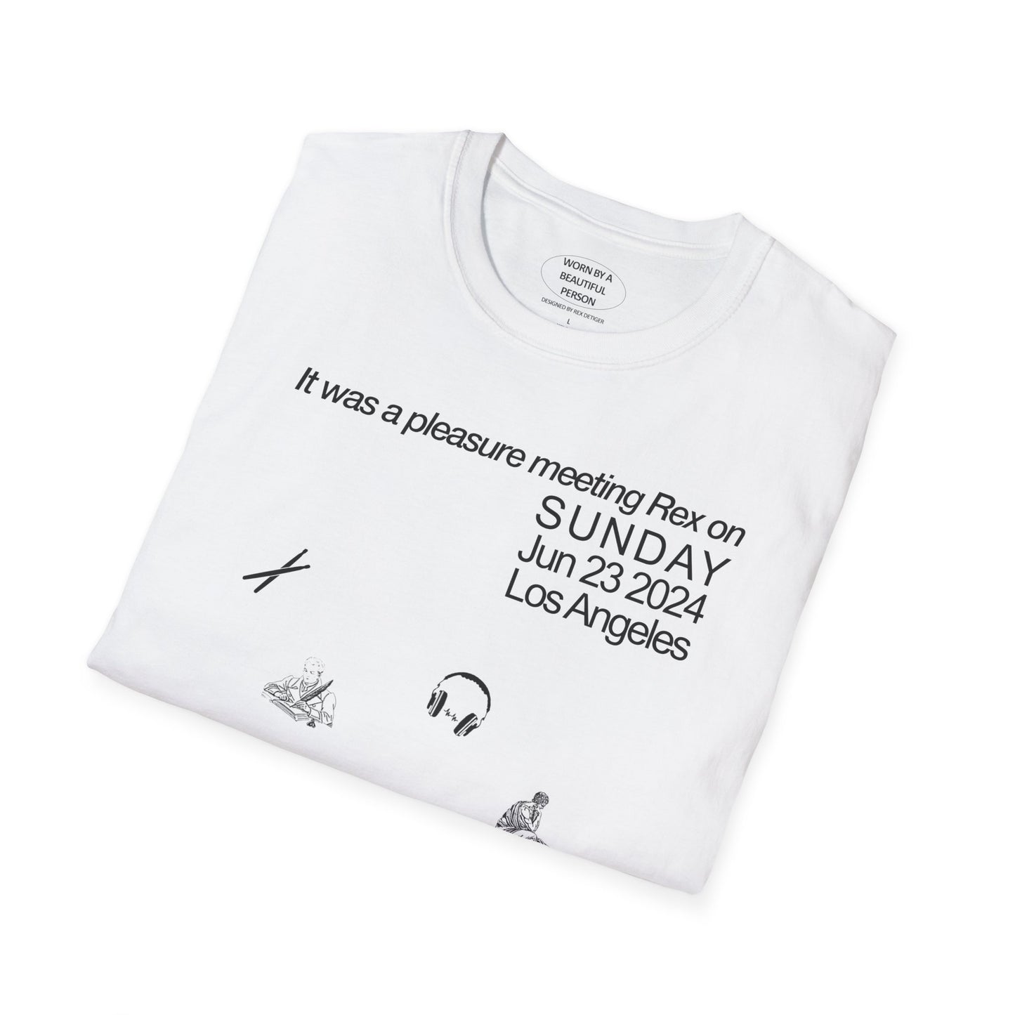 It was a pleasure meeting Rex on Sunday June 23 2024 - Unisex Softstyle T-Shirt