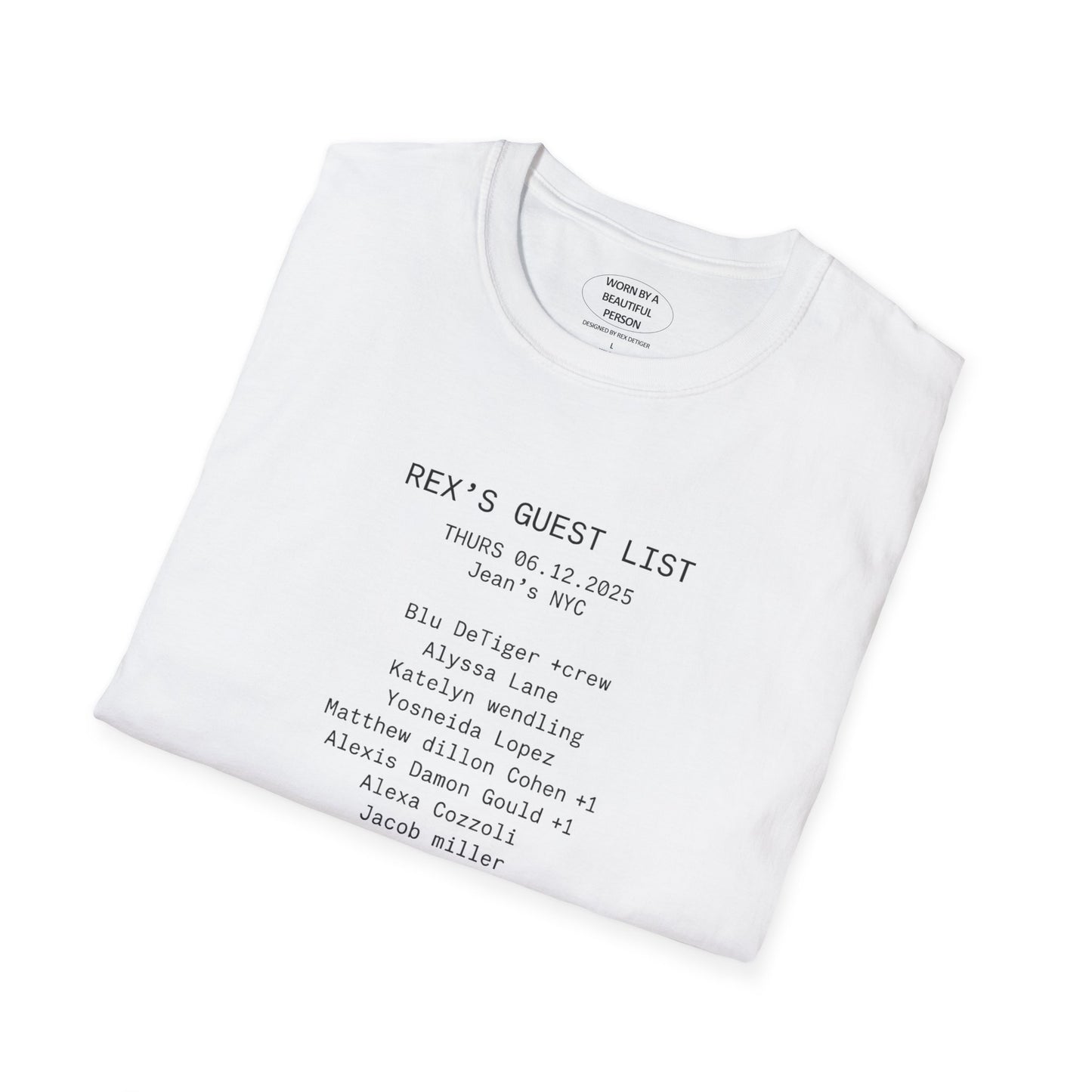 Rex’s Guest List T Shirt 06.12.2025 Jeans NYC