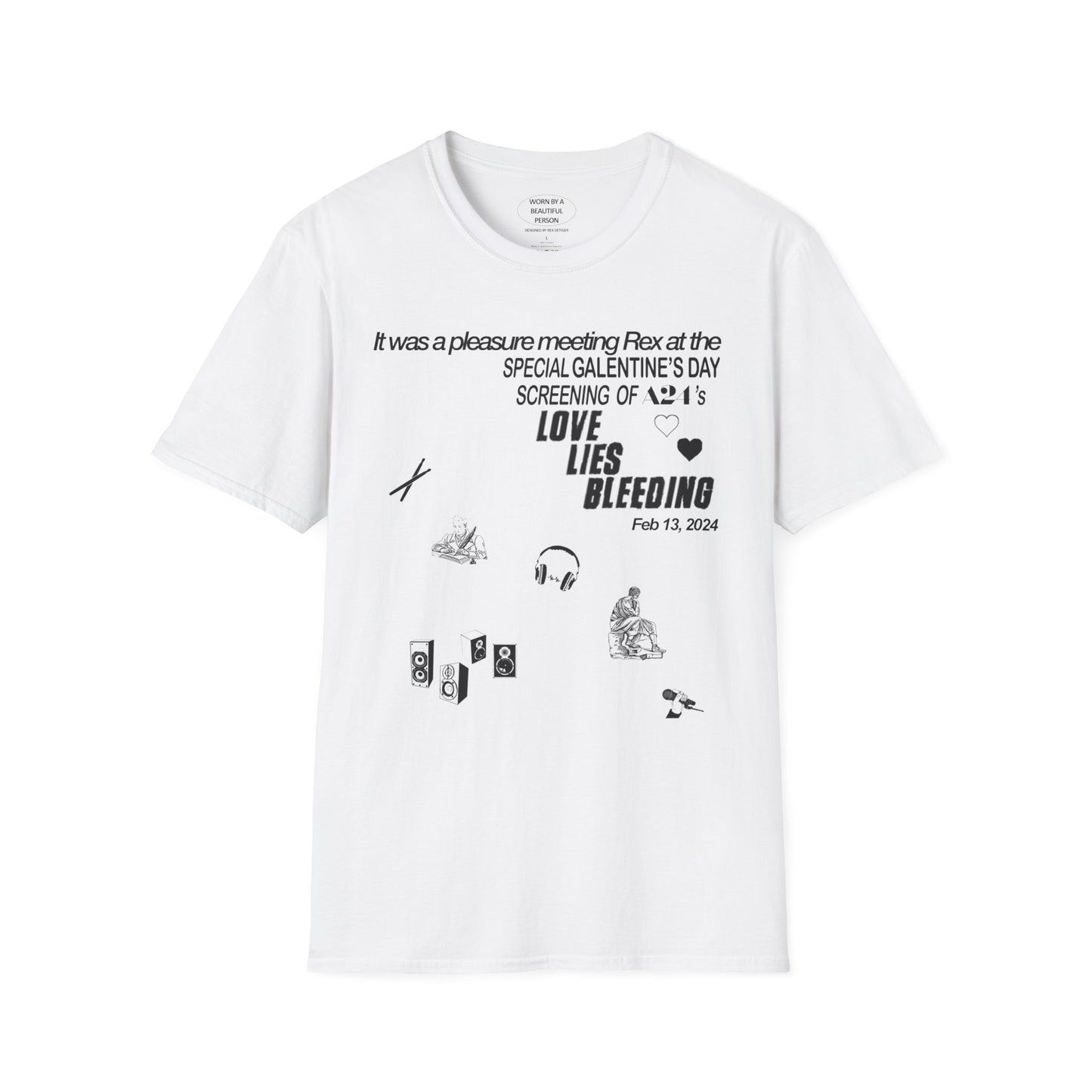 It was a pleasure meeting Rex at the Love Lies Bleeding Screening - Unisex Softstyle T-Shirt