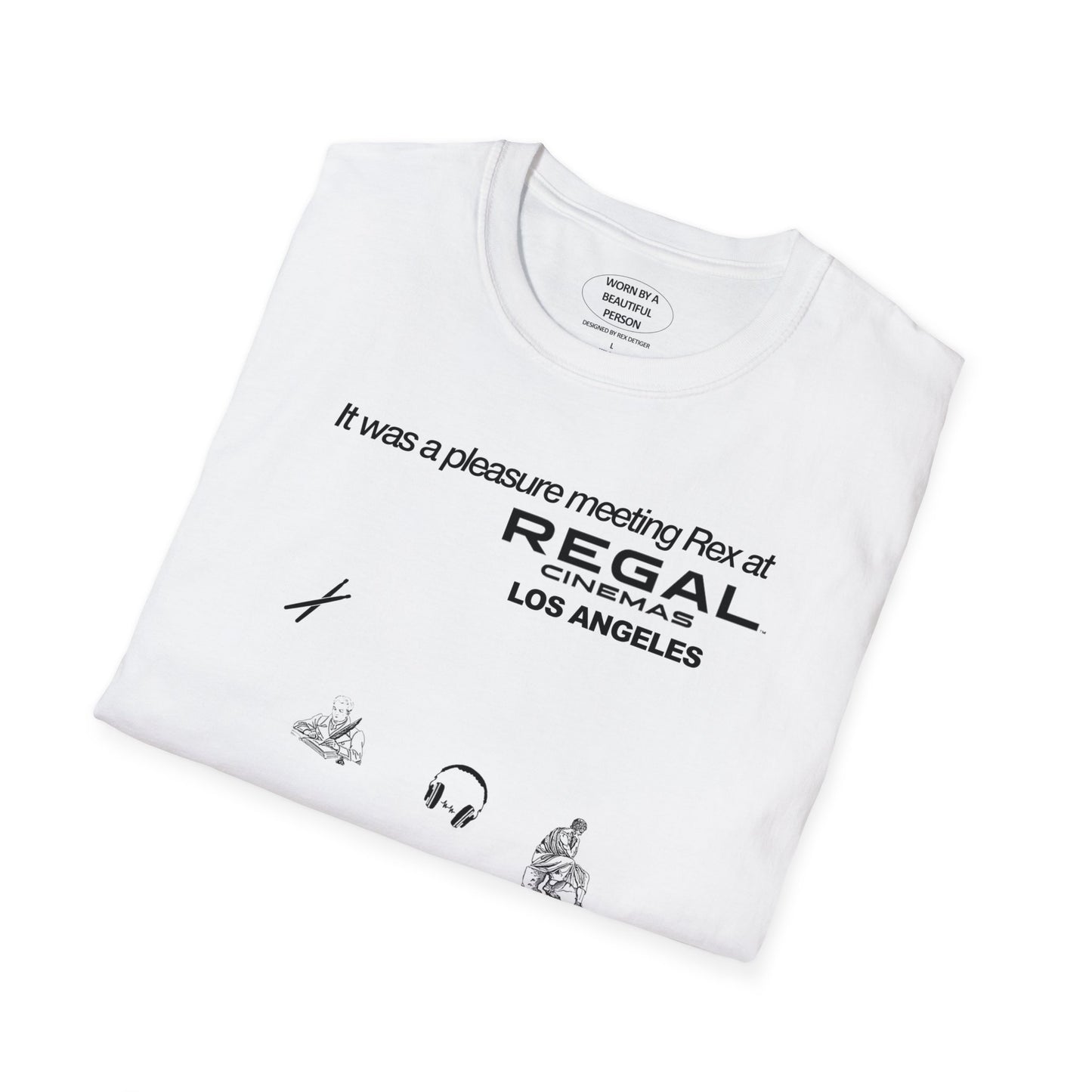 It was a pleasure meeting Rex at Regal Cinemas Los Angeles - Unisex Softstyle T-Shirt