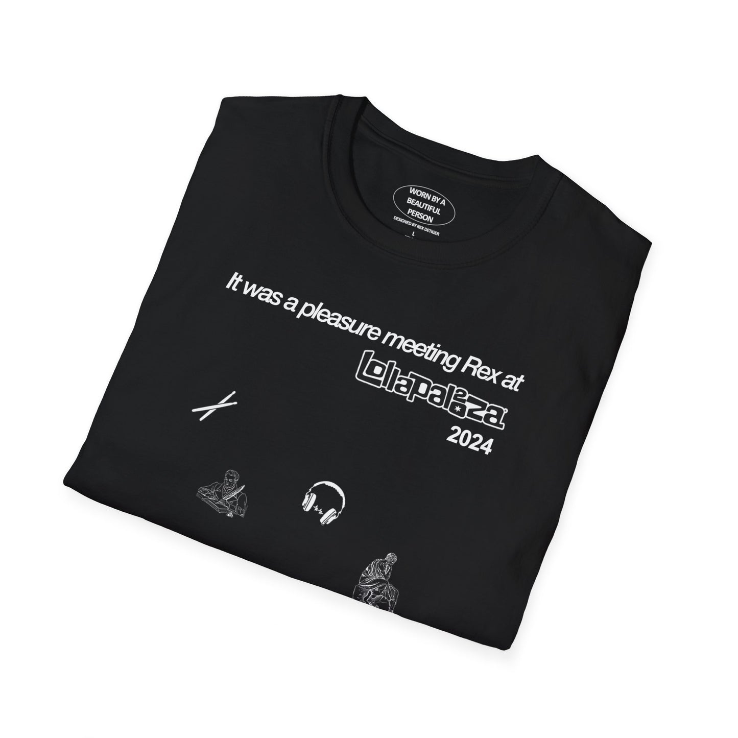 It was a pleasure meeting Rex at lolla 2024 - Unisex Softstyle T-Shirt