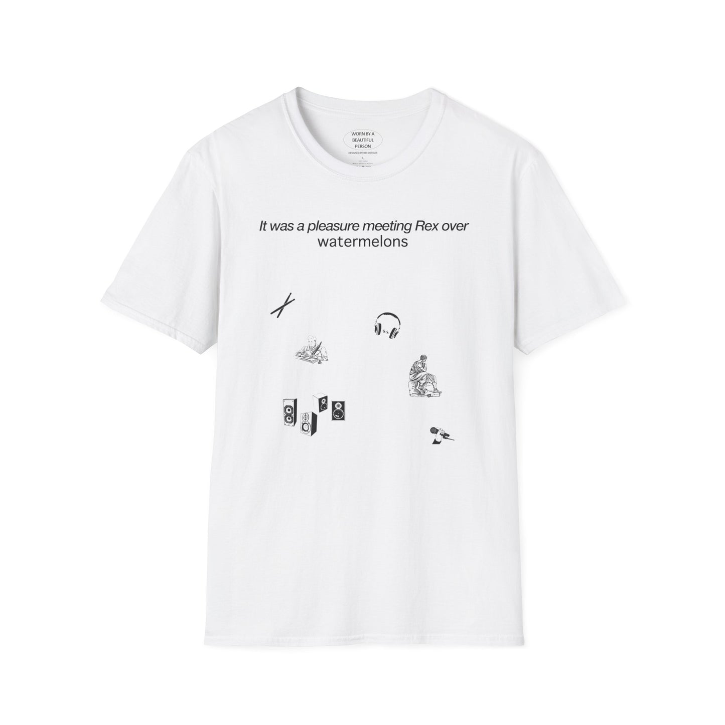 It was a pleasure meeting Rex over watermelons - Unisex Softstyle T-Shirt