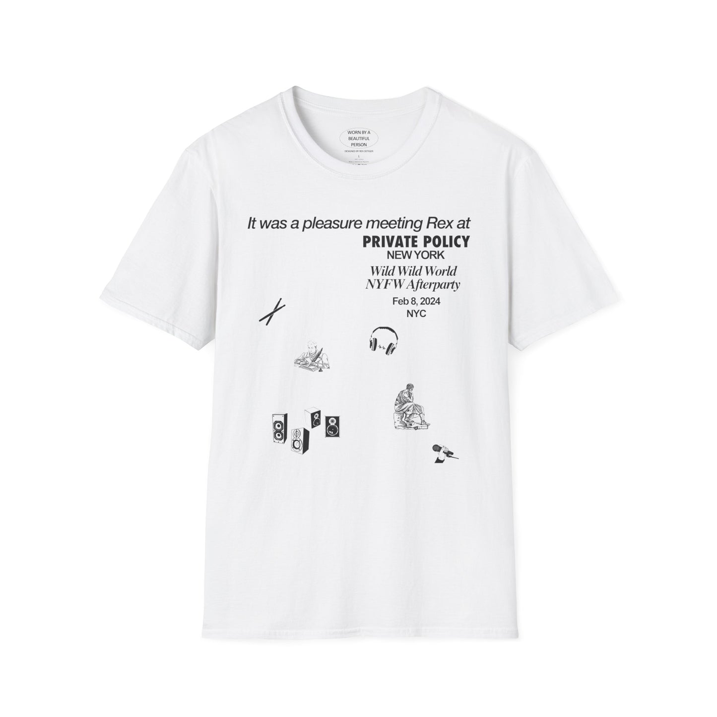It was a pleasure meeting Rex at the Private Policy NYFW Party - Unisex Softstyle T-Shirt