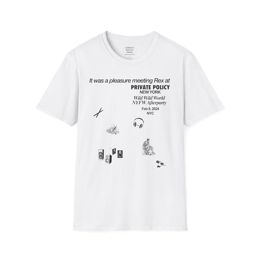 It was a pleasure meeting Rex at the Private Policy NYFW Party - Unisex Softstyle T-Shirt