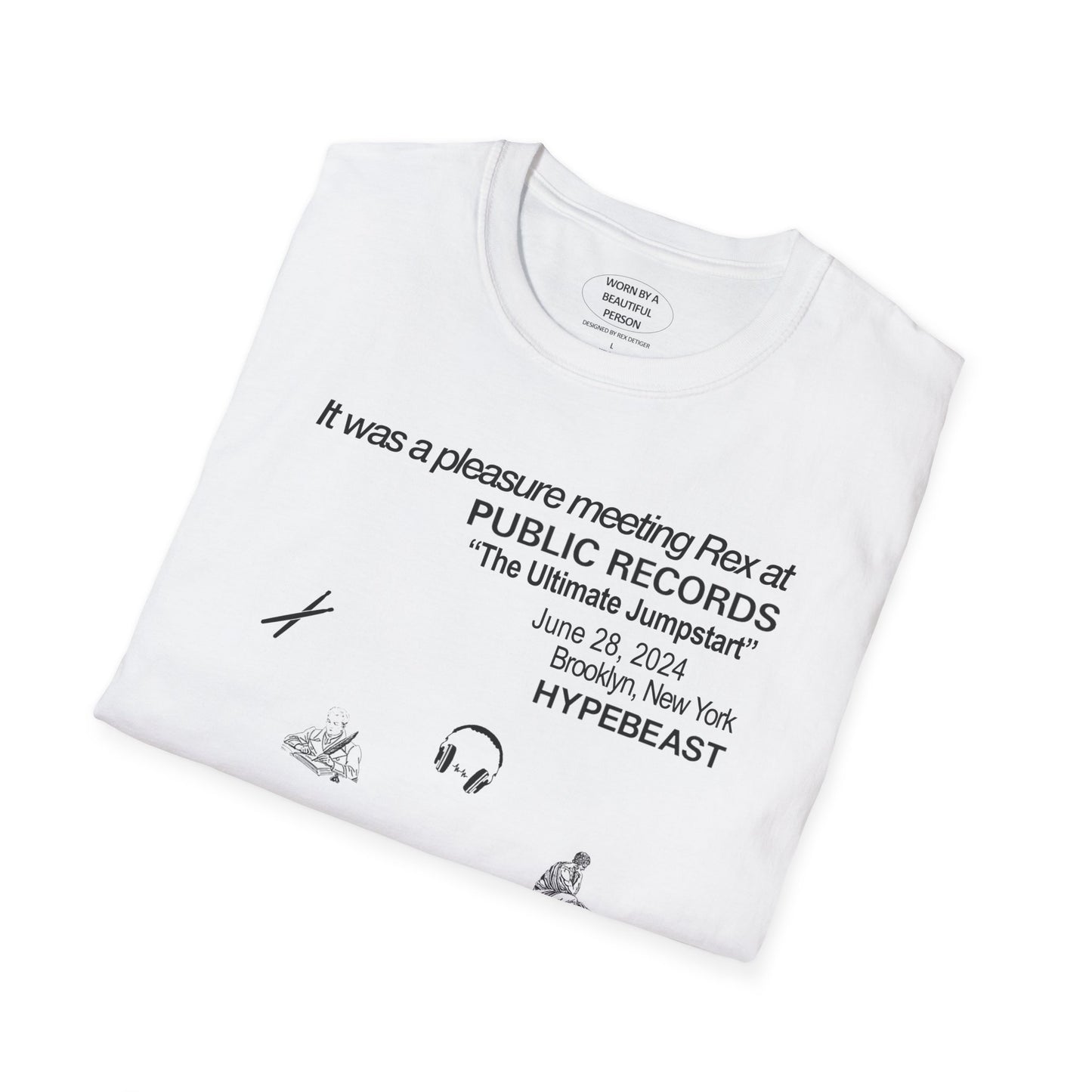 It was a pleasure meeting Rex at Public Records June 28 2024 - Unisex Softstyle T-Shirt