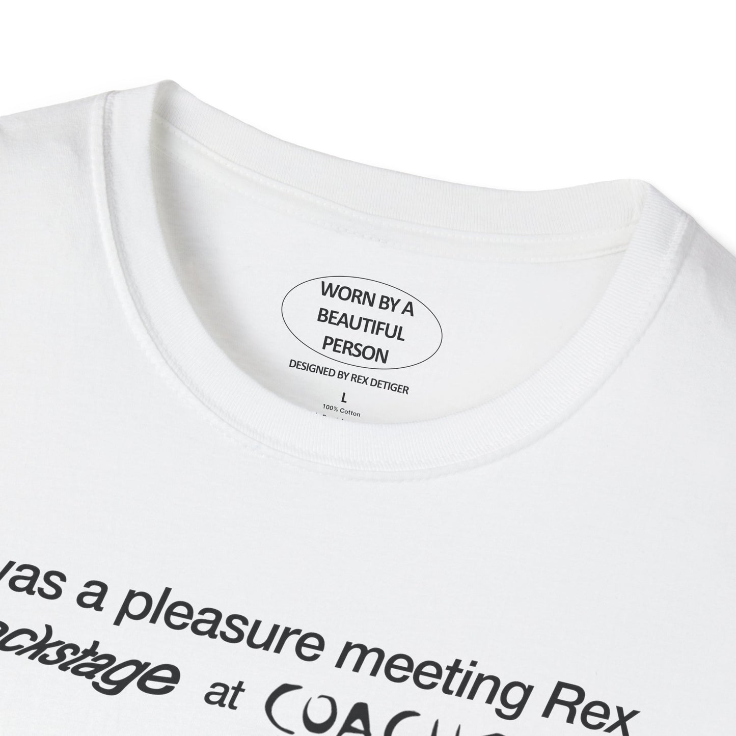 It was a pleasure meeting Rex backstage at Coachella 2024 - Unisex Softstyle T-Shirt