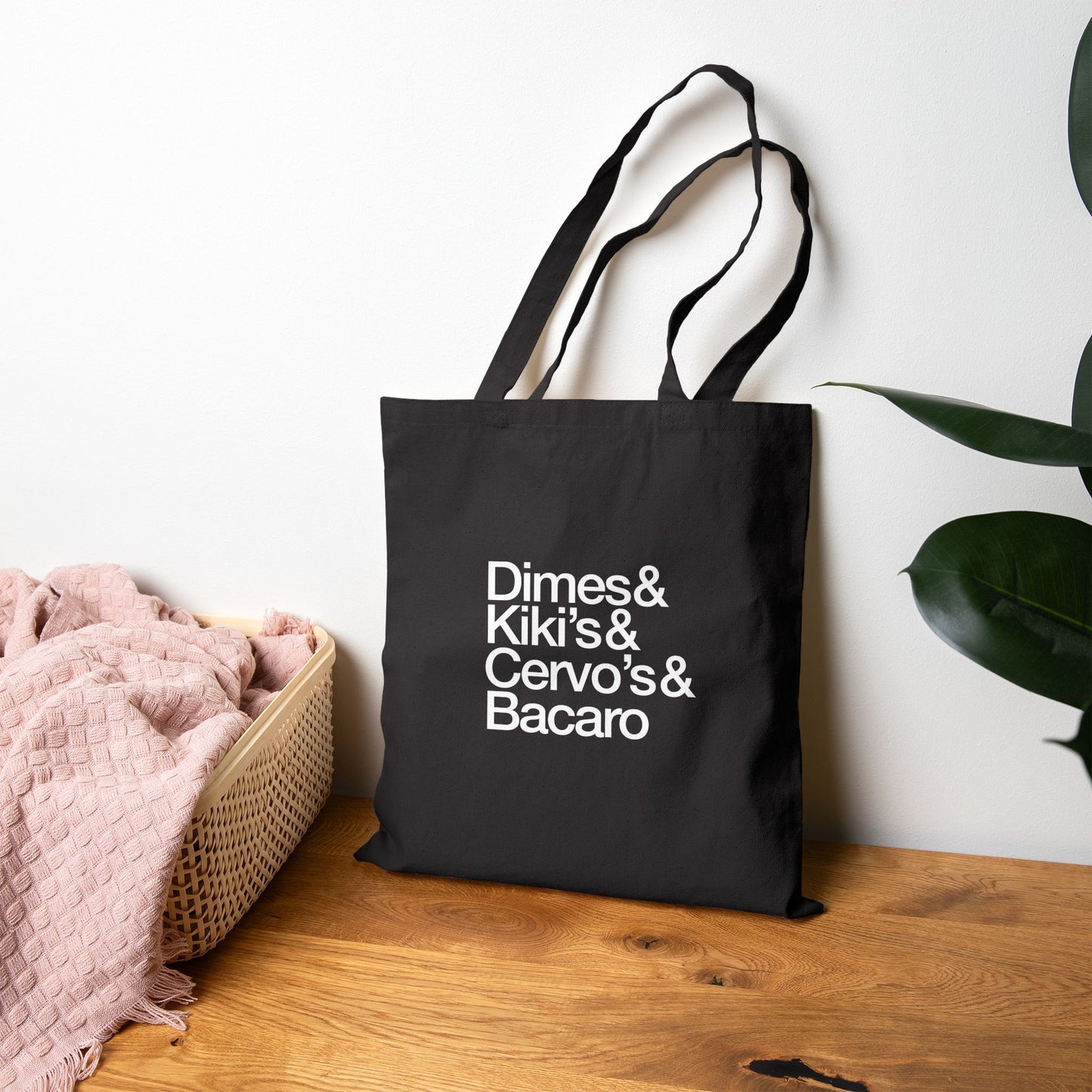 Vintage 2023 Dimes Square Bars&Restaurants Cotton Canvas Tote Bag [LIMITED EDITION]
