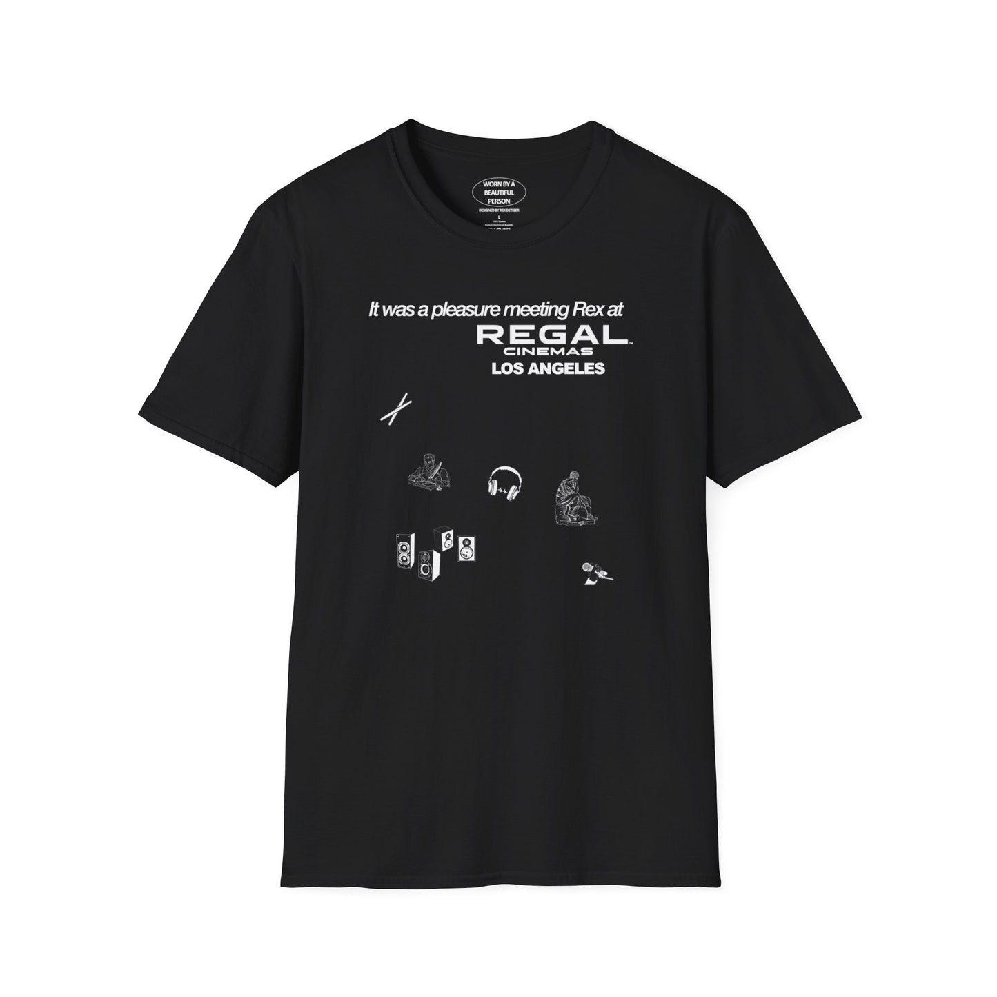 It was a pleasure meeting Rex at Regal Cinemas Los Angeles - Unisex Softstyle T-Shirt