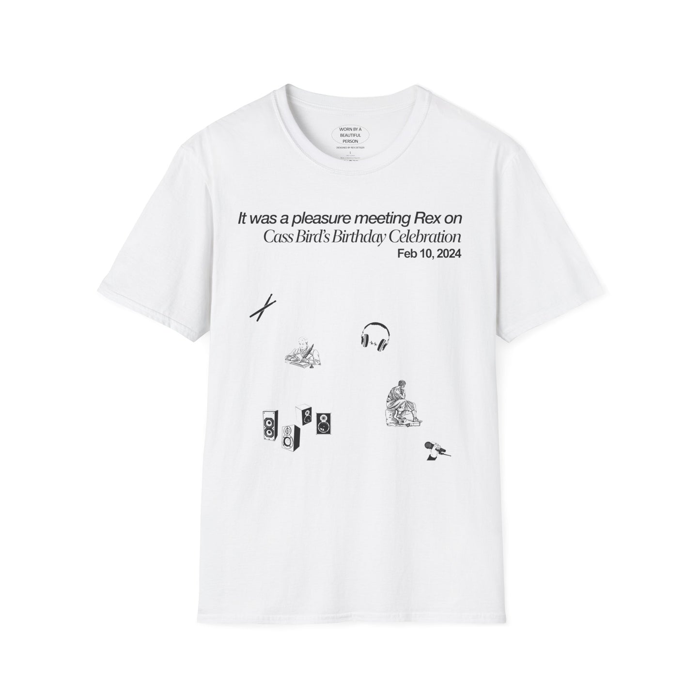 It was a pleasure meeing Rex at Cass Bird's Birthday Celebration - Unisex Softstyle T-Shirt