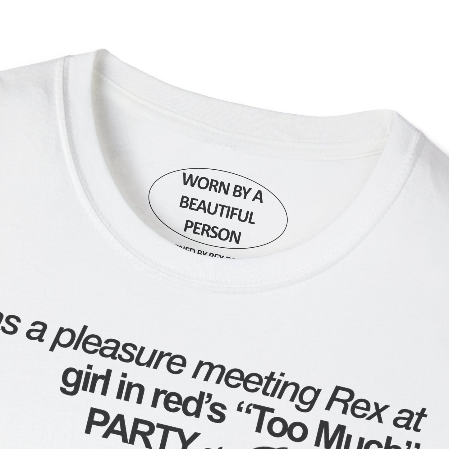It was a pleasure meeting Rex at girl in red's "Too Much" PARTY at Ray's NYC - Unisex Softstyle T-Shirt - EUROPE SHIPPING